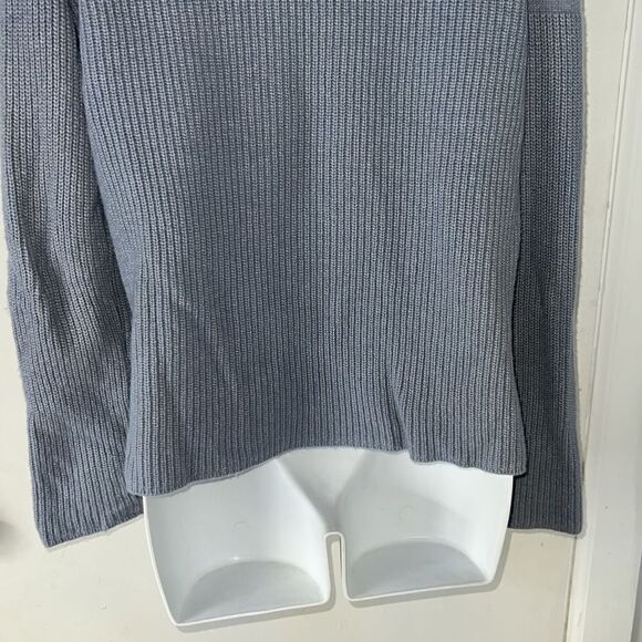 BENEDETTA B Light Blue Merino Wool Cashmere Blend Turtleneck Sweater-S - Picture 6 of 9